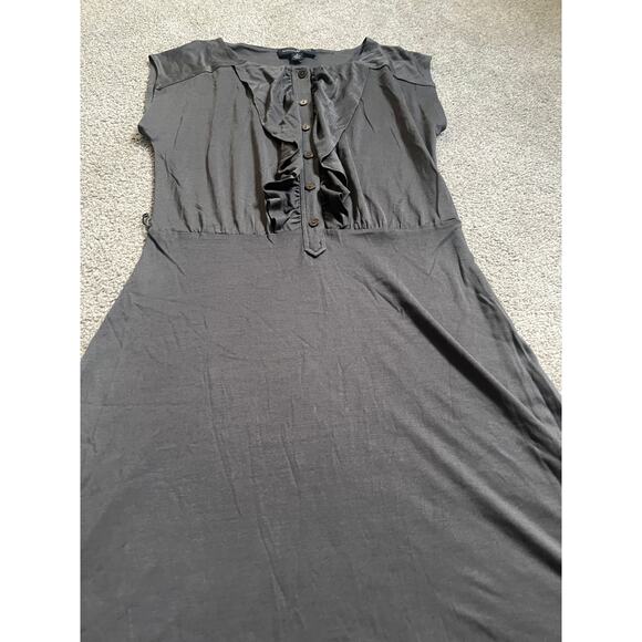 Banana Republic 100% Silk Dress Womens Small Gray Sleeveless Career Stretchy - Picture 6 of 12